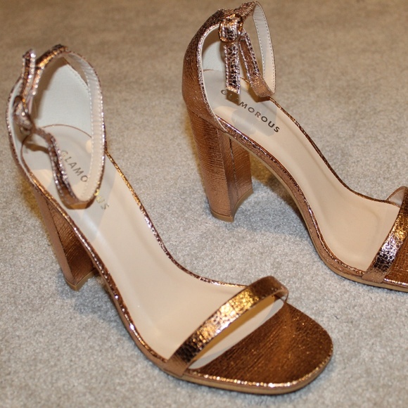 rose gold high heels